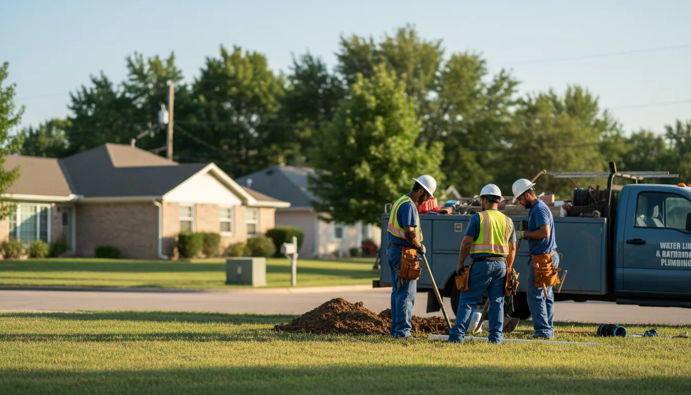 Residential water line and bathroom plumbing service in Brewster, KS